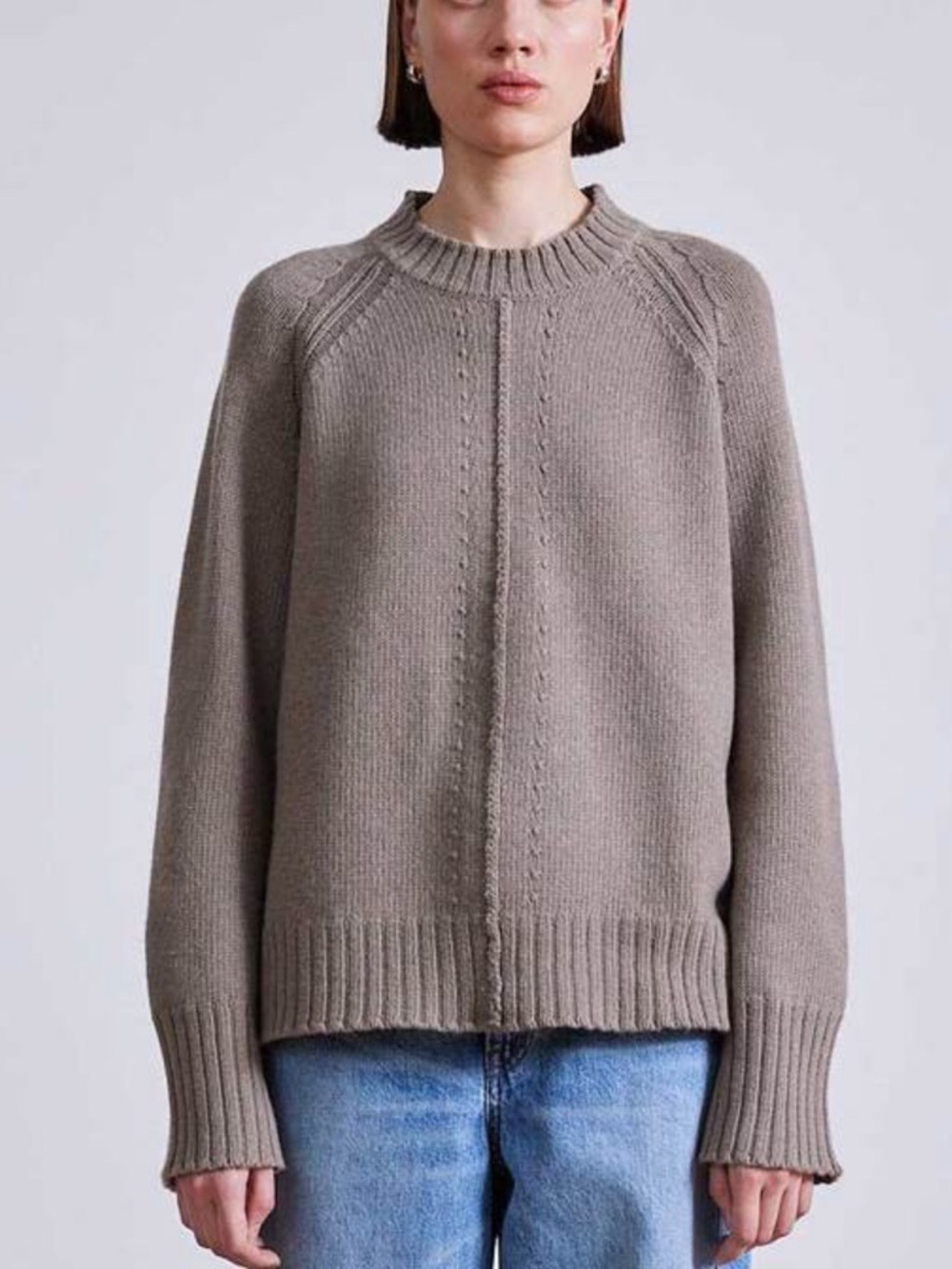 Apiece Apart Althea Oversized Crew Sweater Camel S NWT